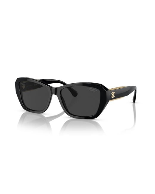 Chanel Black Sunglass Butterfly Sunglasses Ch5516a