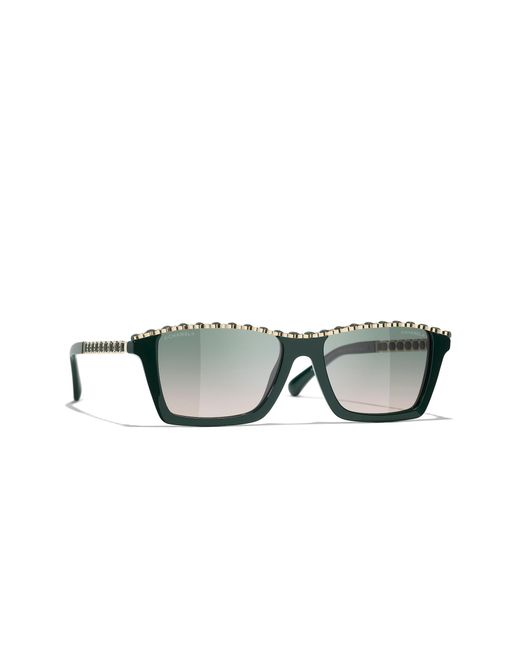 Chanel Black Sunglass Rectangle Sunglasses Ch5548q