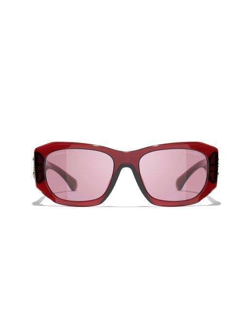Chanel Black Sunglass Rectangle Sunglasses Ch5554