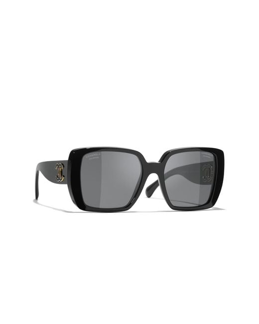 Chanel Black Sunglass Square Sunglasses Ch5541