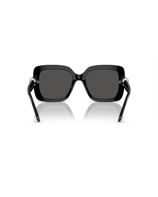 Swarovski Black Sk6001f Low Bridge Fit Square Sunglasses