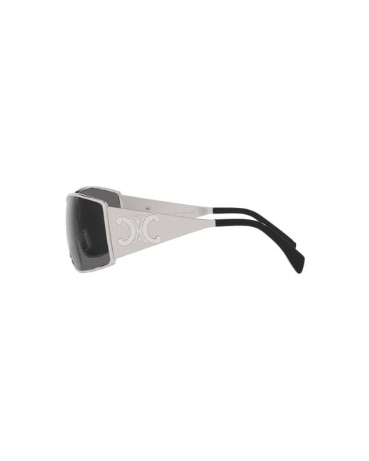 Céline Black Cl40283U Triomphe Metal Shield Sunglasses