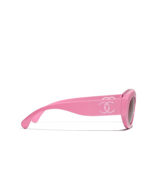 Chanel Black Sunglass Oval Sunglasses Ch5528