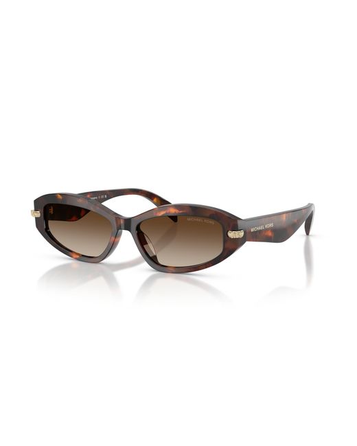 Michael Kors Brown Oval Sunglasses