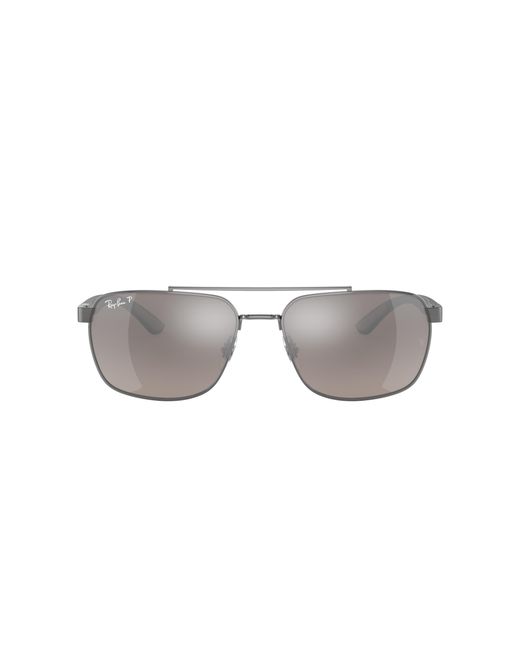 Ray-Ban Black Sunglasses Man Rb3701 - Grey Frame Grey Lenses Polarized 59-17 for men