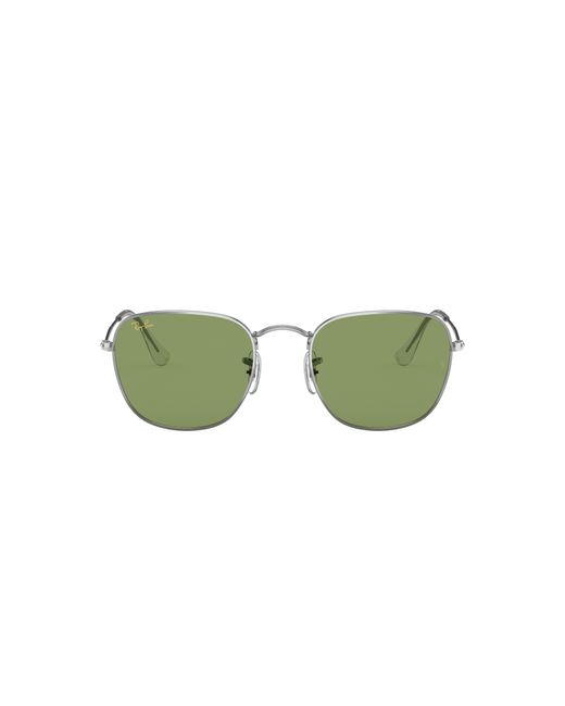 Ray-Ban Metallic Sunglasses Unisex Frank Legend Gold - Silver Frame Green Lenses 51-20