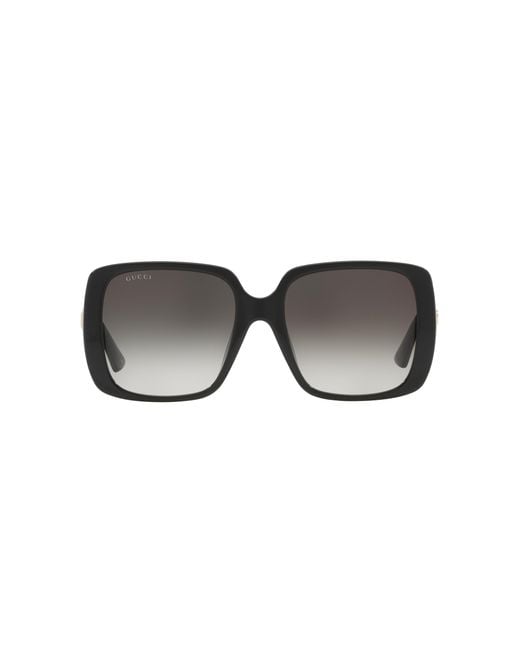 Gucci Black Lines Square Sunglasses