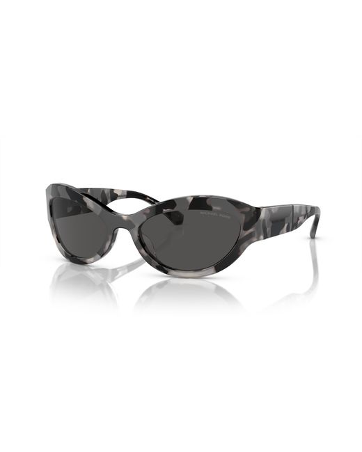 Michael Kors Black Burano Dark Grey Oval Sunglasses Mk2198 300587 59
