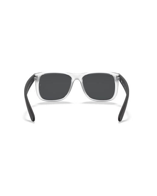 Ray-Ban Black Justin Color Mix Sunglasses Frame Grey Lenses for men