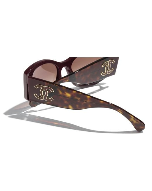 Chanel Black Sunglass Oval Sunglasses Ch5524