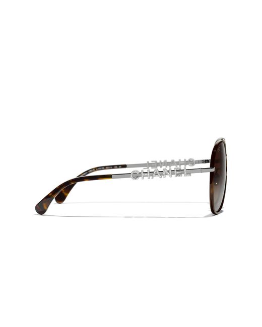 Chanel Black Sunglass Pilot Sunglasses Ch4284b
