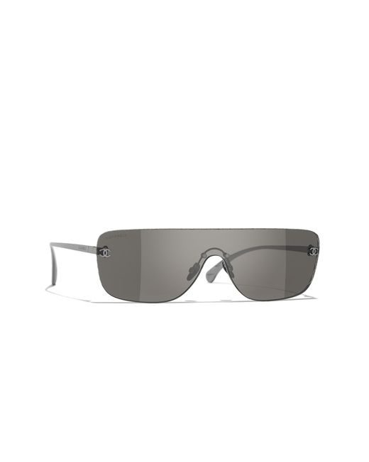 Chanel Black Sunglass Shield Sunglasses Ch4293