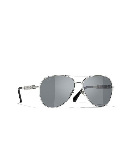 Chanel Black Sunglass Pilot Sunglasses Ch4284b