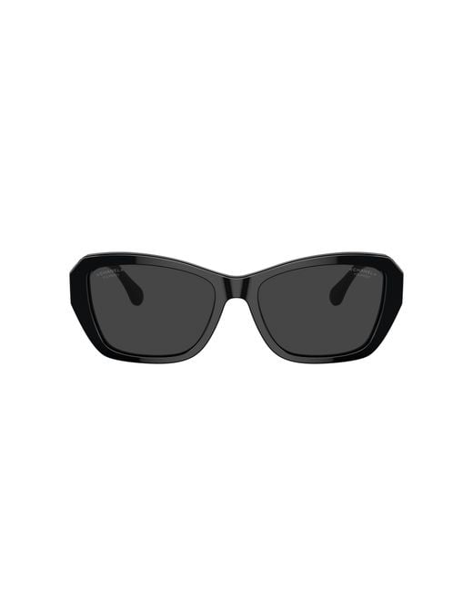 Chanel Black Sunglass Butterfly Sunglasses Ch5516a