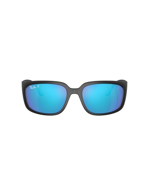 Ray-Ban Black Sunglasses Rb4443m Scuderia Ferrari Collection Polarized+ Lenses