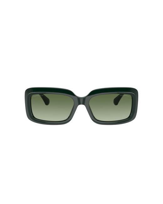 Sunglass Rectangle Sunglasses CH5520 Chanel en coloris Green