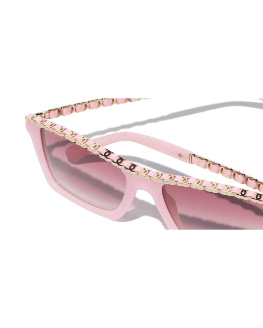 Chanel Black Sunglass Rectangle Sunglasses Ch5548q