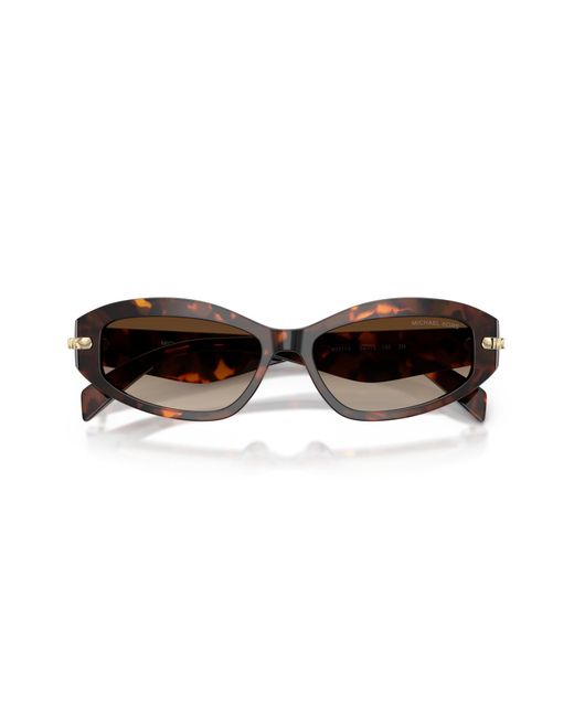 Michael Kors Brown Oval Sunglasses