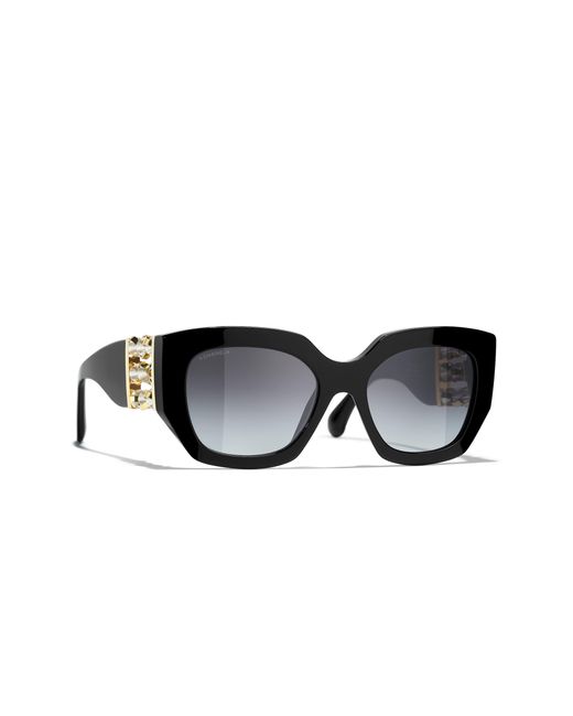 Chanel Black Sunglass Cat Eye Sunglasses Ch5545
