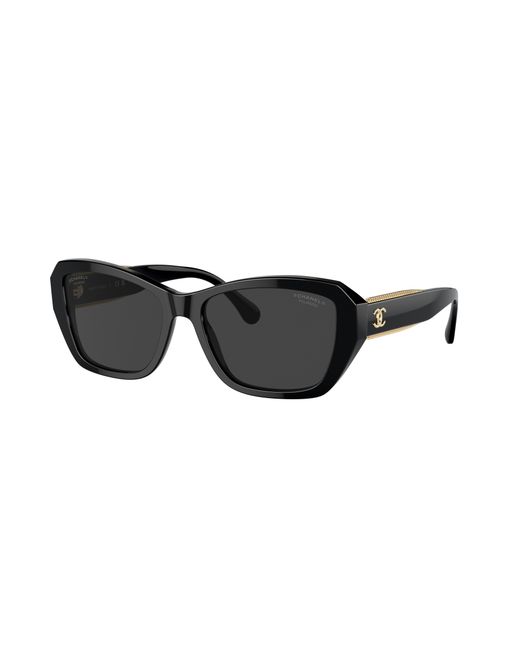 Chanel Black Sunglass Butterfly Sunglasses Ch5516a
