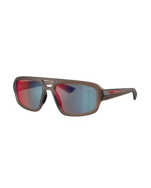 Prada Linea Rossa Black Sunglass Ps 03zs for men