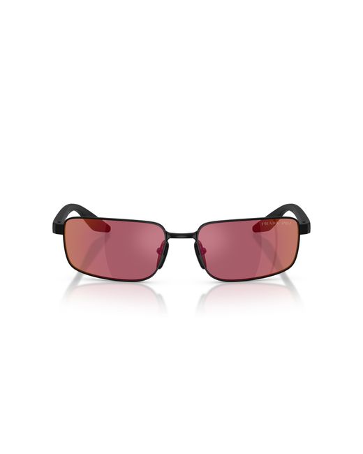 Prada Linea Rossa Black Sunglass Ps B54s for men