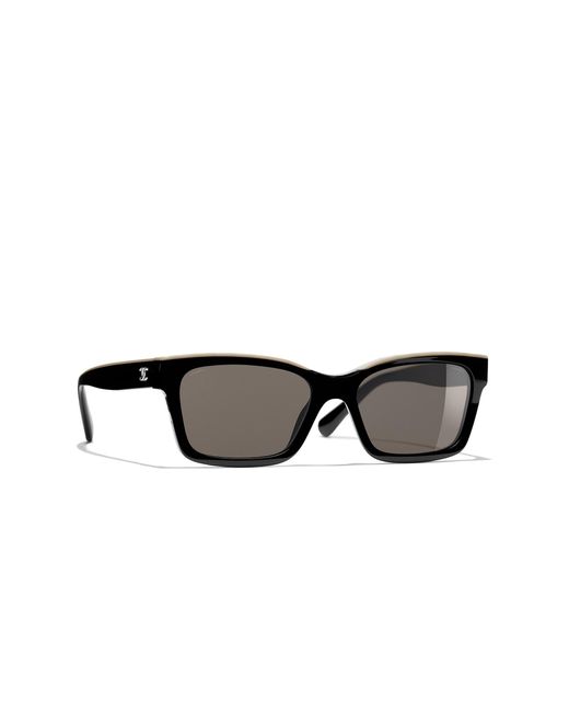 Chanel Black Sunglass Square Sunglasses Ch5417