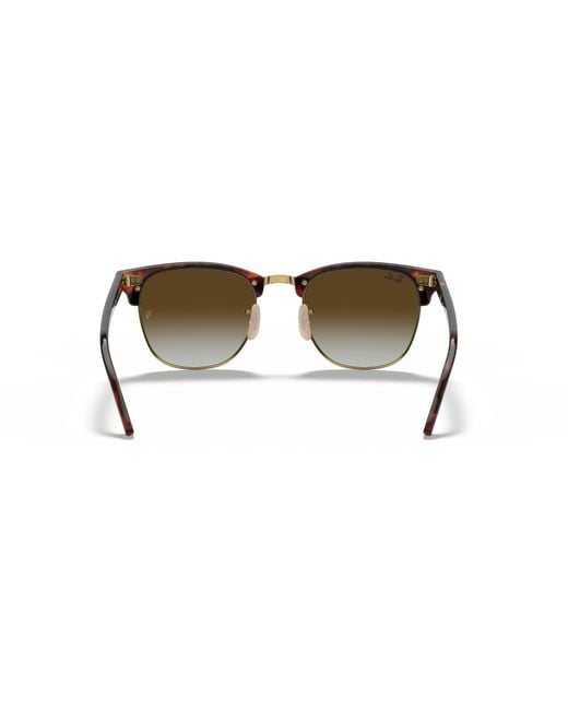 Ray-Ban Black Sunglass Rb3016 Clubmaster Flash Lenses
