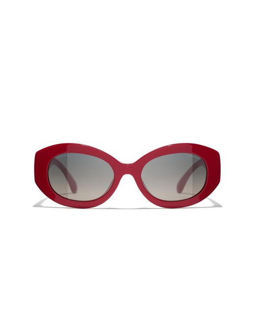 Chanel Black Sunglass Oval Sunglasses Ch5528