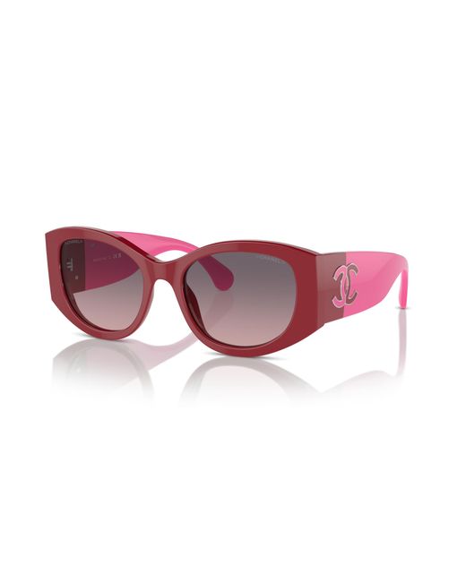 Chanel Black Sunglass Oval Sunglasses Ch5524a