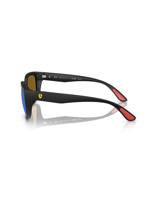 Ray-Ban Black Sunglasses Rb4443m Scuderia Ferrari Collection Polarized+ Lenses