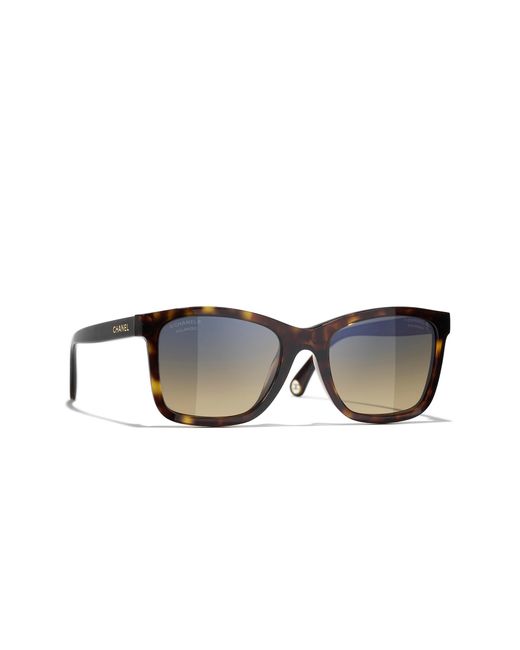 Chanel Black Sunglass Rectangle Sunglasses Ch5551u