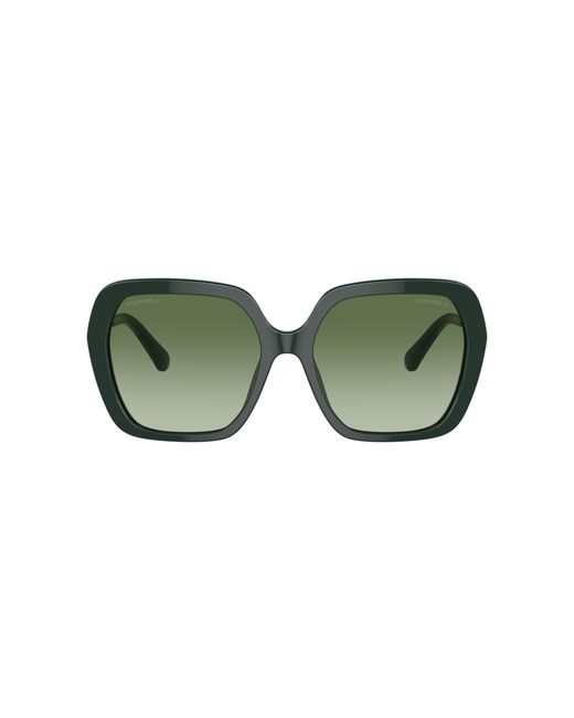 Chanel Green Sunglass Square Sunglasses Ch5521a