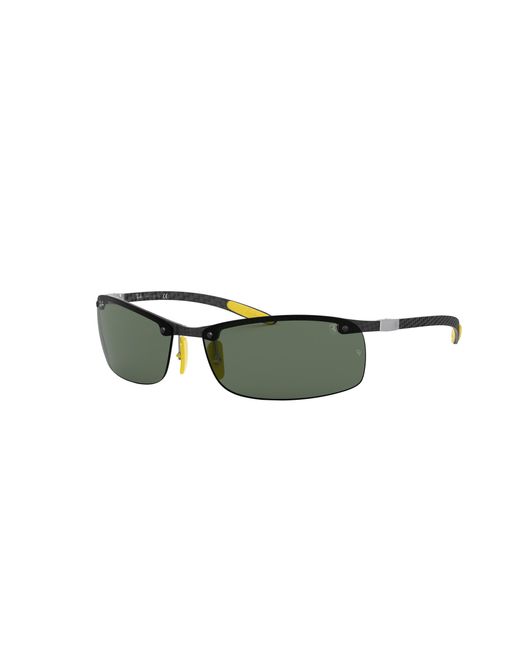 Ray-Ban Sunglasses Man Rb8305m Scuderia Ferrari Collection - Black Frame Silver Lenses Polarized 65-14 for men