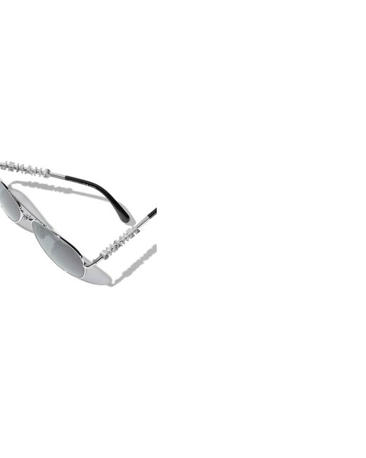 Chanel Black Sunglass Pilot Sunglasses Ch4284b
