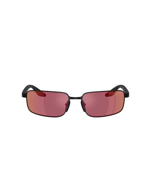 Prada Linea Rossa Black Sunglass Ps B54s for men