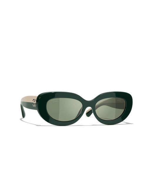Chanel Green Sunglass Oval Sunglasses Ch5562b Ch5562b