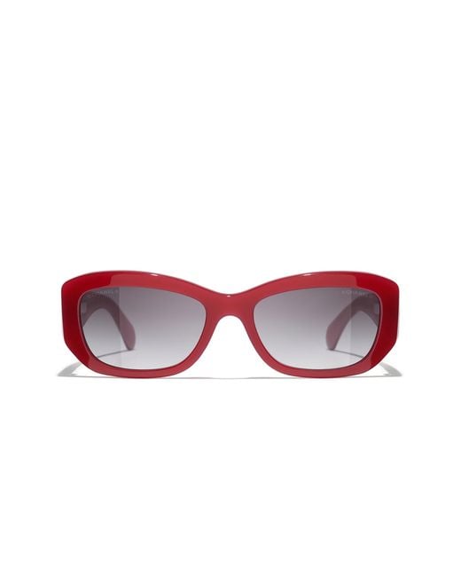Chanel Black Sunglass Rectangle Sunglasses Ch5493