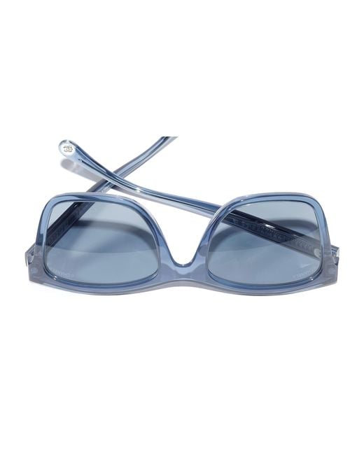 Chanel Black Sunglass Rectangle Sunglasses Ch5551u