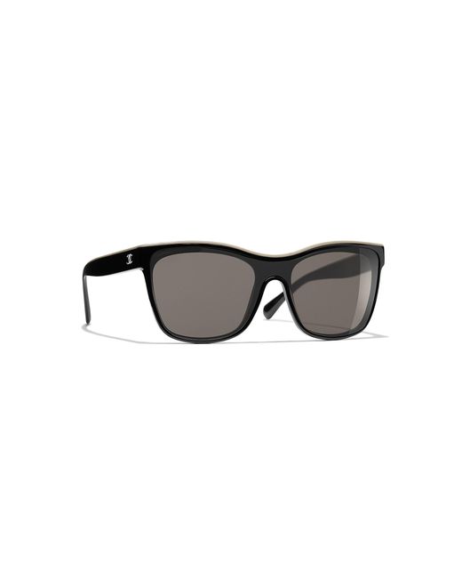 Chanel Brown Shield Sunglasses CH5418