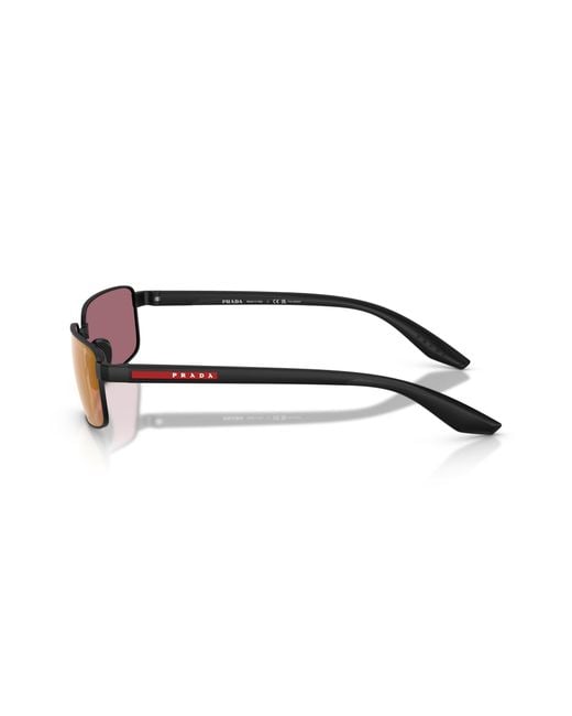 Prada Linea Rossa Black Sunglass Ps B54s for men