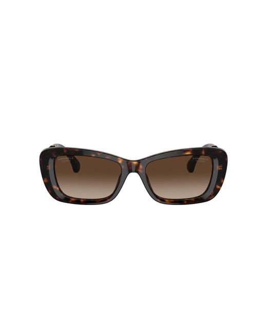 Chanel Black Sunglass Rectangle Sunglasses Ch5514