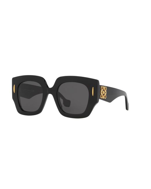 NEW LOEWE  LW40129U 
Anagram 50MM Geometric Sunglasses with branded LOEWE POUCH Loewe Anagram Lw40129U XS (50 - 22) with Grey lenses and  main image 4