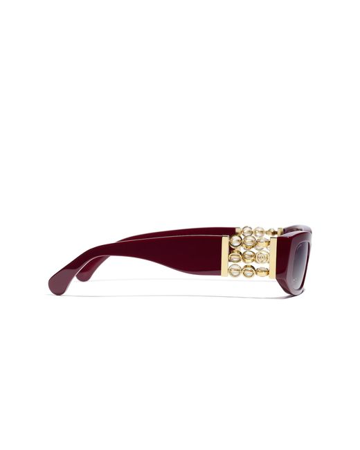 Chanel Black Sunglass Rectangle Sunglasses Ch5544