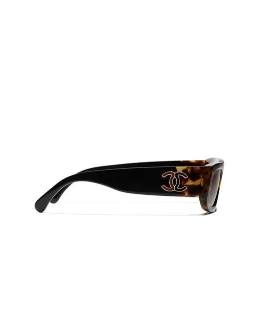 Chanel Brown Sunglass Rectangle Sunglasses Ch5525a