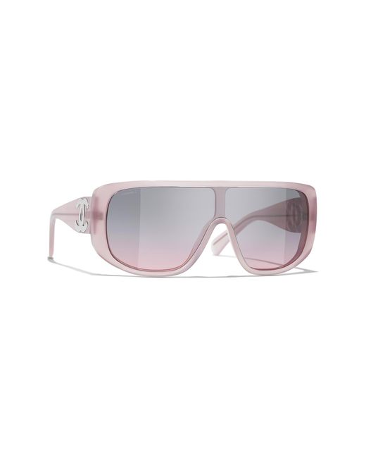 Chanel Black Sunglass Shield Sunglasses Ch5495