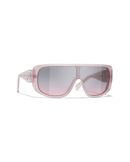 Chanel Black Sunglass Shield Sunglasses CH5495