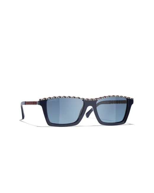 Chanel Black Sunglass Rectangle Sunglasses Ch5548q