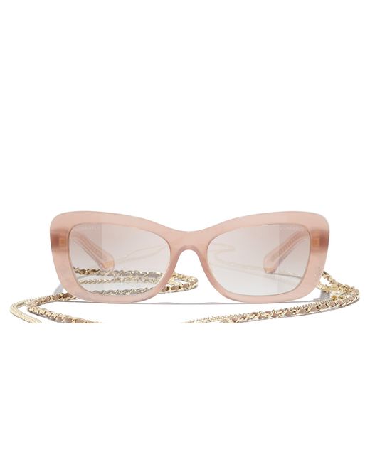 Chanel Black Sunglass Rectangle Sunglasses Ch5553