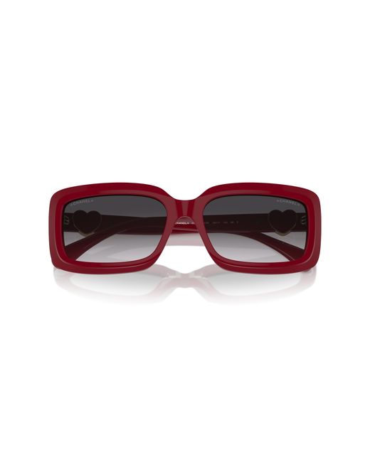 Chanel Black Sunglass Rectangle Sunglasses Ch5520